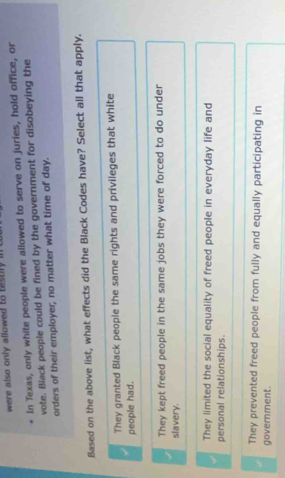 in texas, only white people were allowed to serve on juries, hold offic…