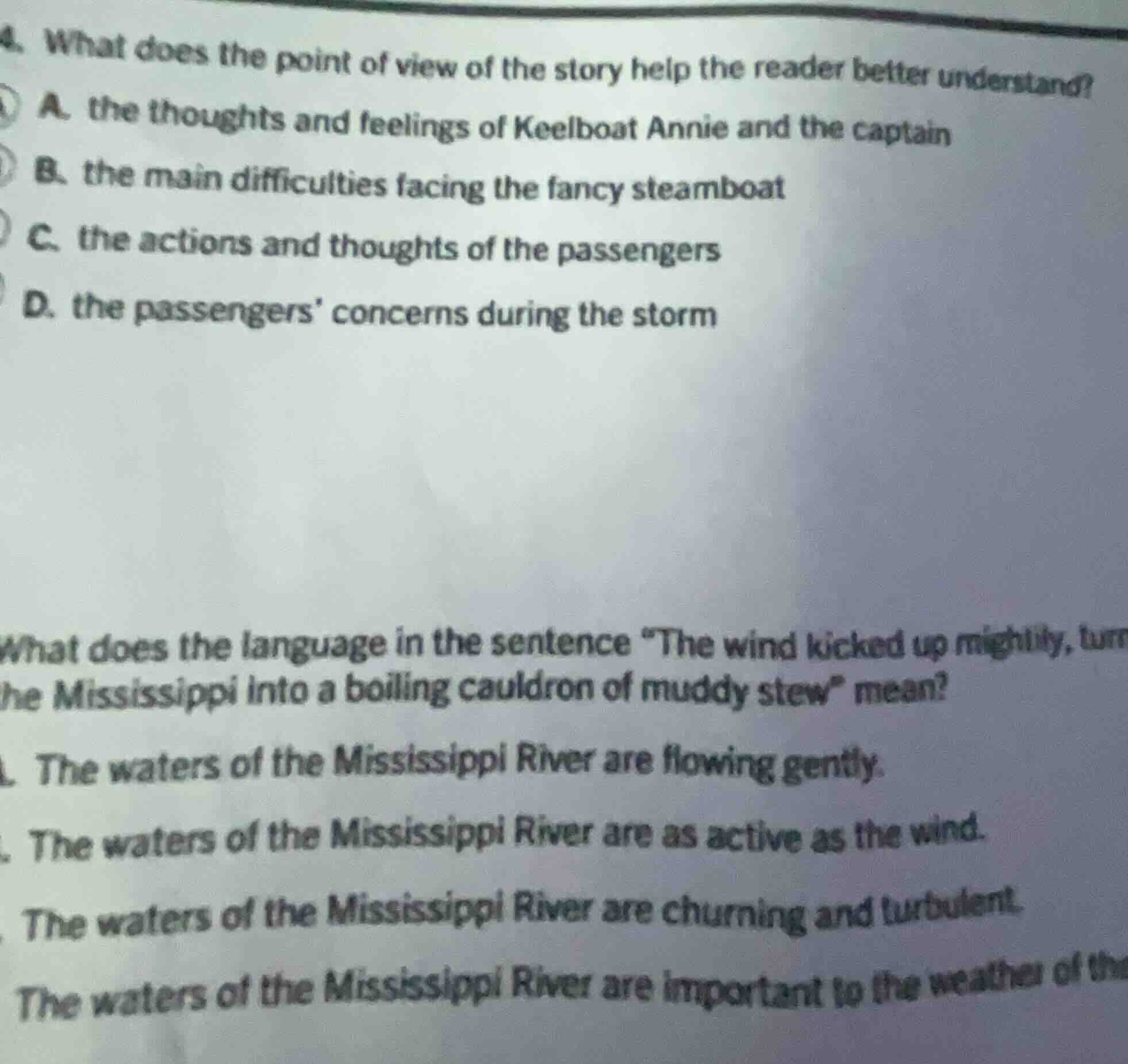 4. what does the point of view of the story help the reader better unde…