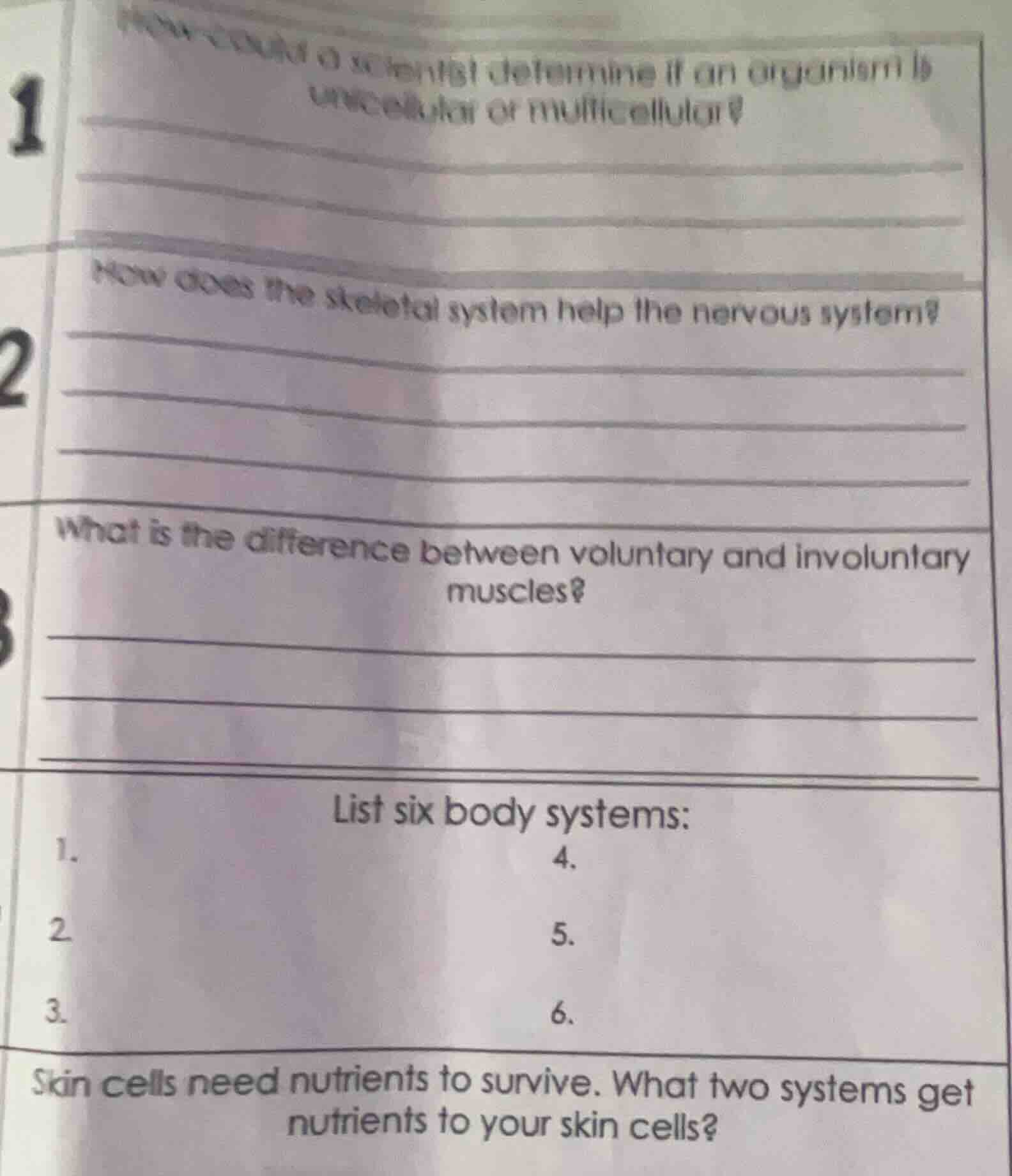 1 how could a scientist determine if an organism is unicellular or mult…