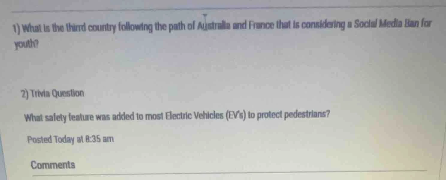 1) what is the third country following the path of australia and france…