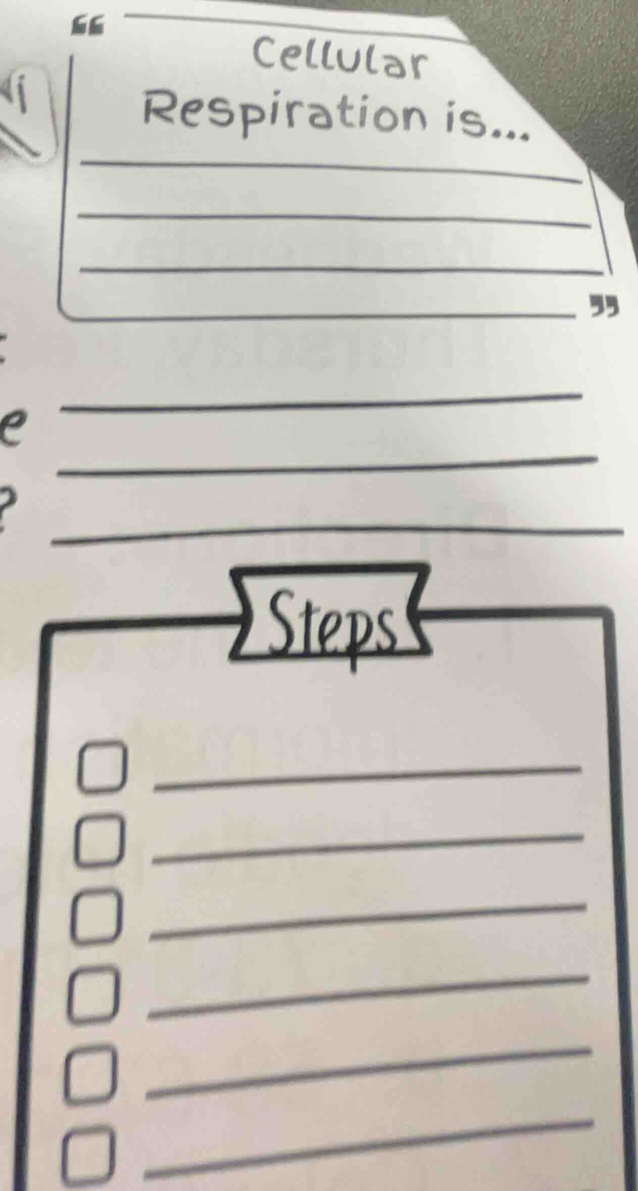 cellular respiration is... steps