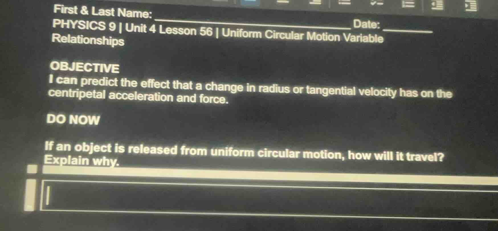 first & last name: date: physics 9 | unit 4 lesson 56 | uniform circula…