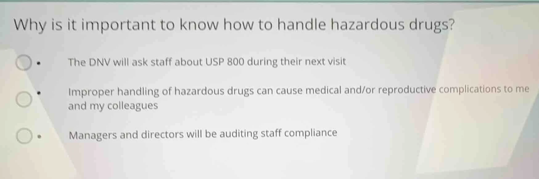 why is it important to know how to handle hazardous drugs? - the dnv wi…
