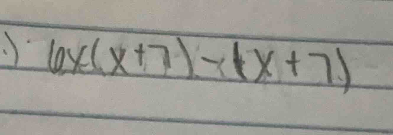 6x(x + 7) - x(x + 7)