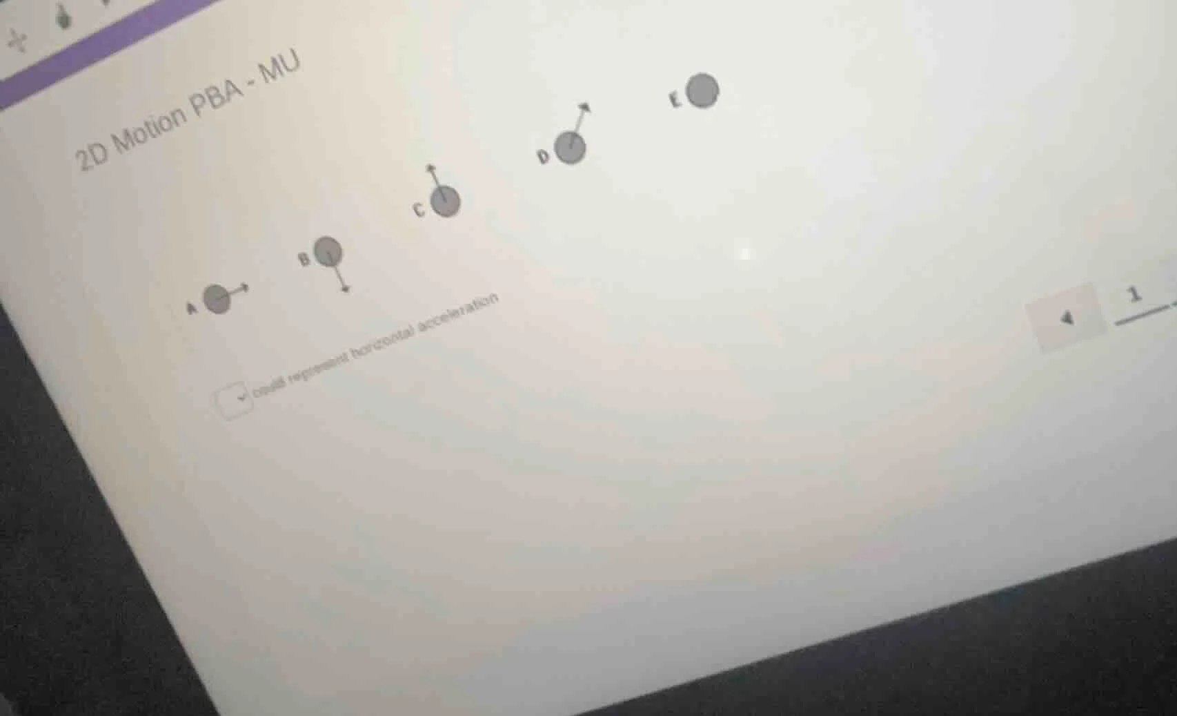 2d motion pba - mu could represent horizontal acceleration