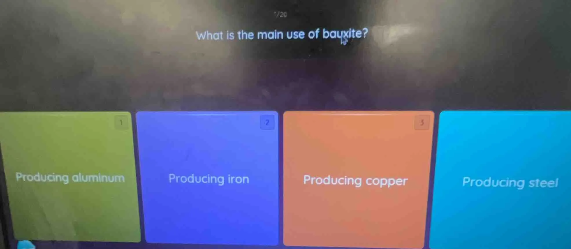 what is the main use of bauxite? 1 producing aluminum 2 producing iron …