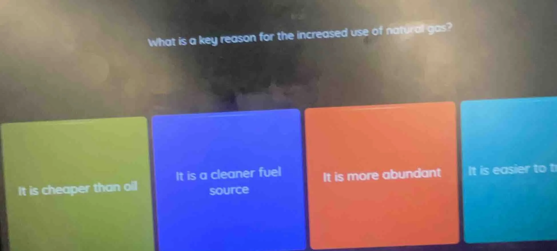 what is a key reason for the increased use of natural gas? it is cheape…