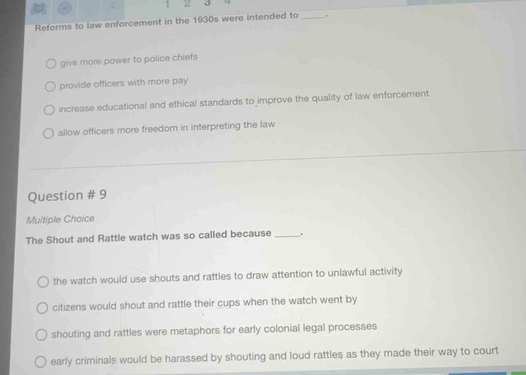 reforms to law enforcement in the 1930s were intended to ______. give m…