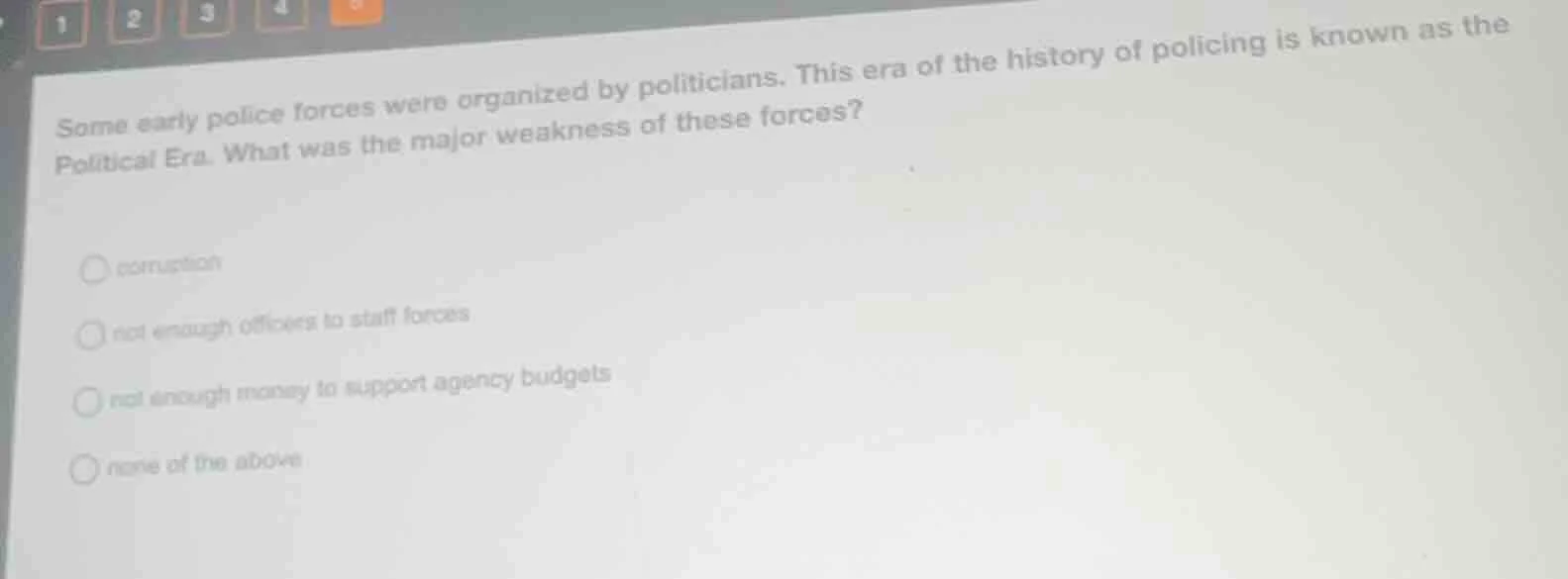 some early police forces were organized by politicians. this era of the…