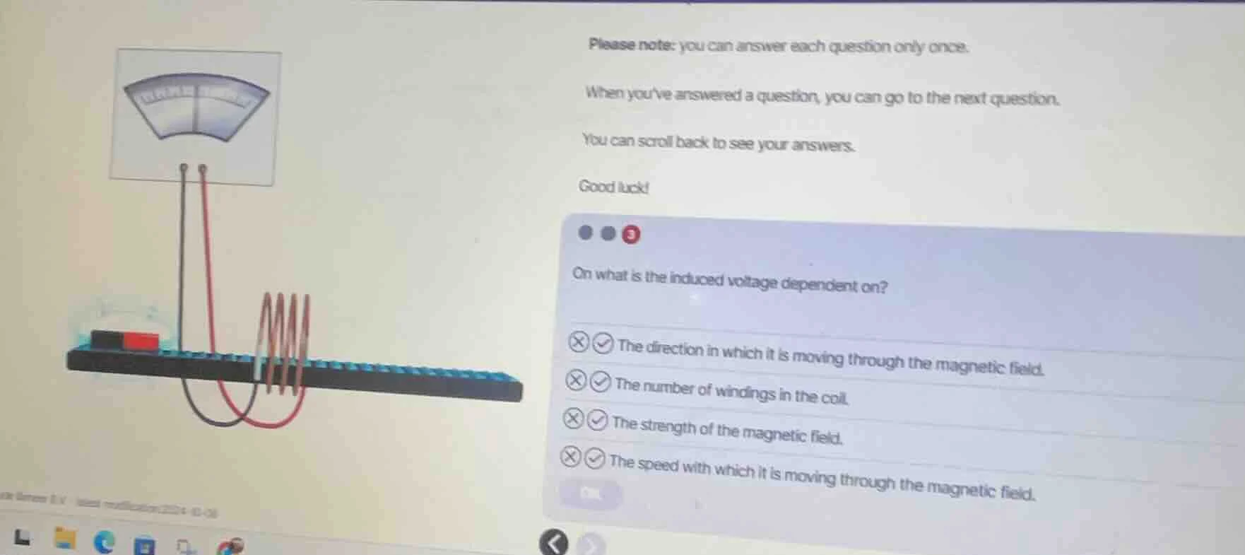 please note: you can answer each question only once. when youve answere…