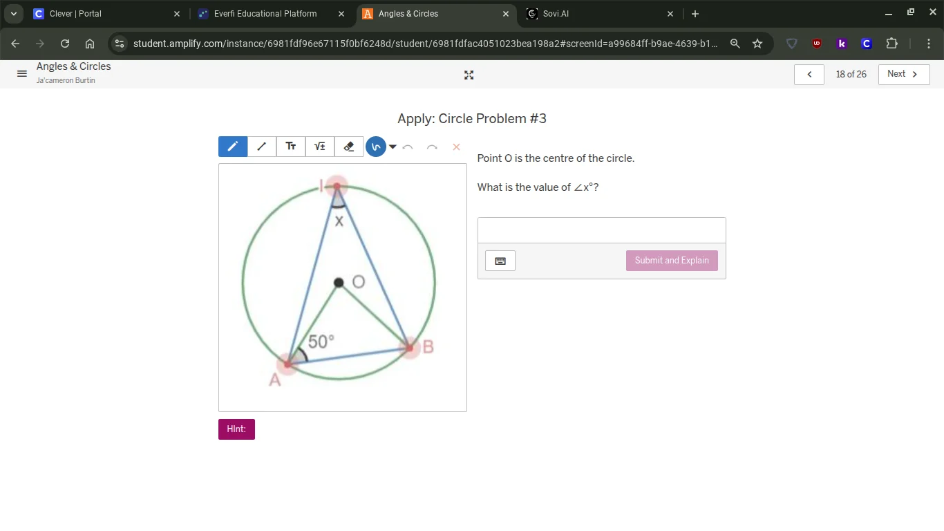 apply: circle problem #3 point o is the centre of the circle. what is t…