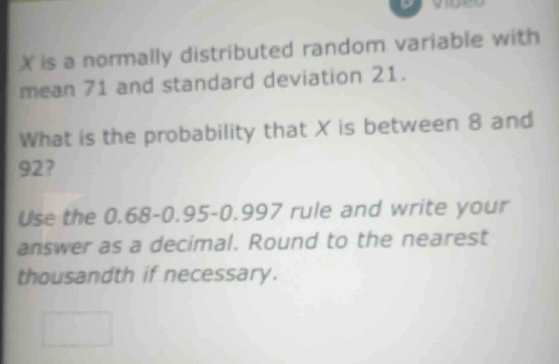 x is a normally distributed random variable with mean 71 and standard d…