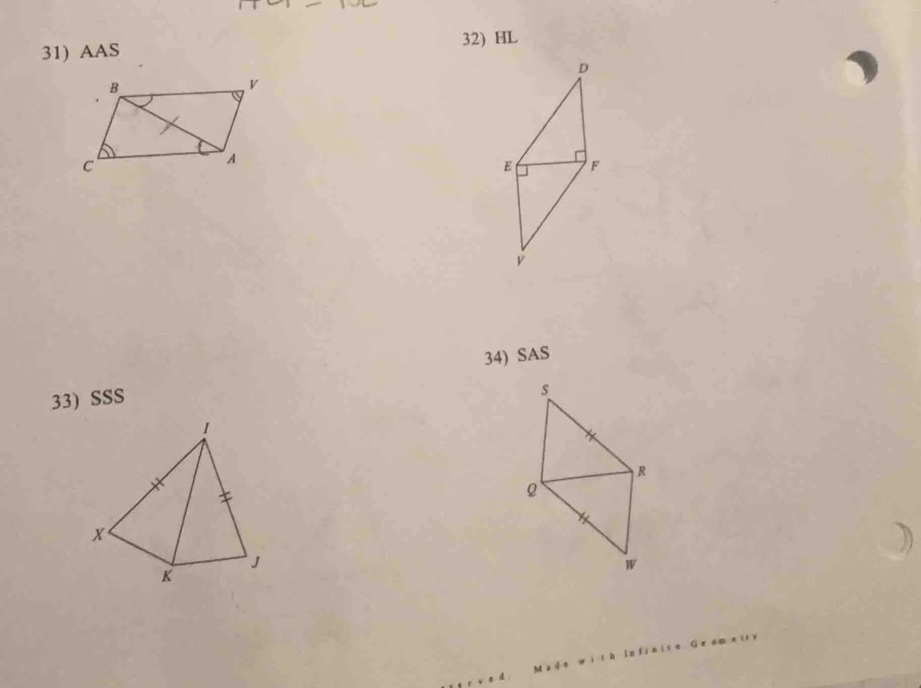 31) aas 32) hl 33) sss 34) sas