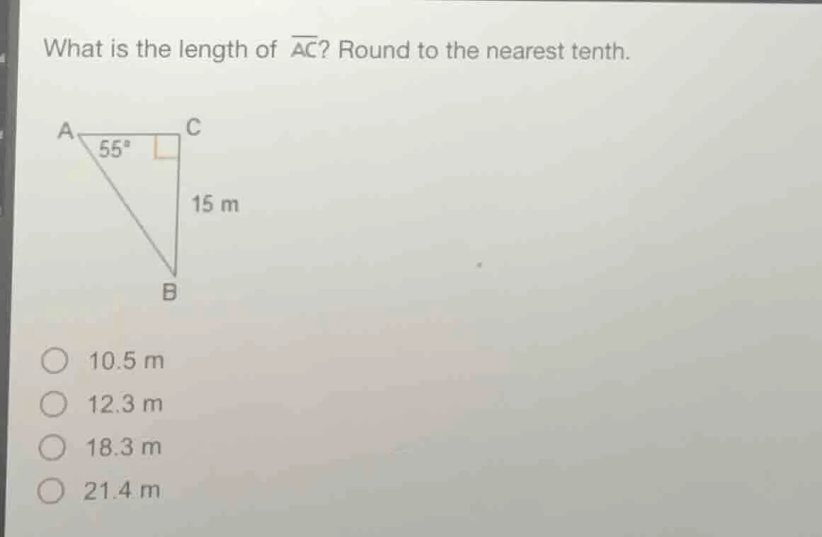 what is the length of \\(\\overline{ac}\\)? round to the nearest tenth.…
