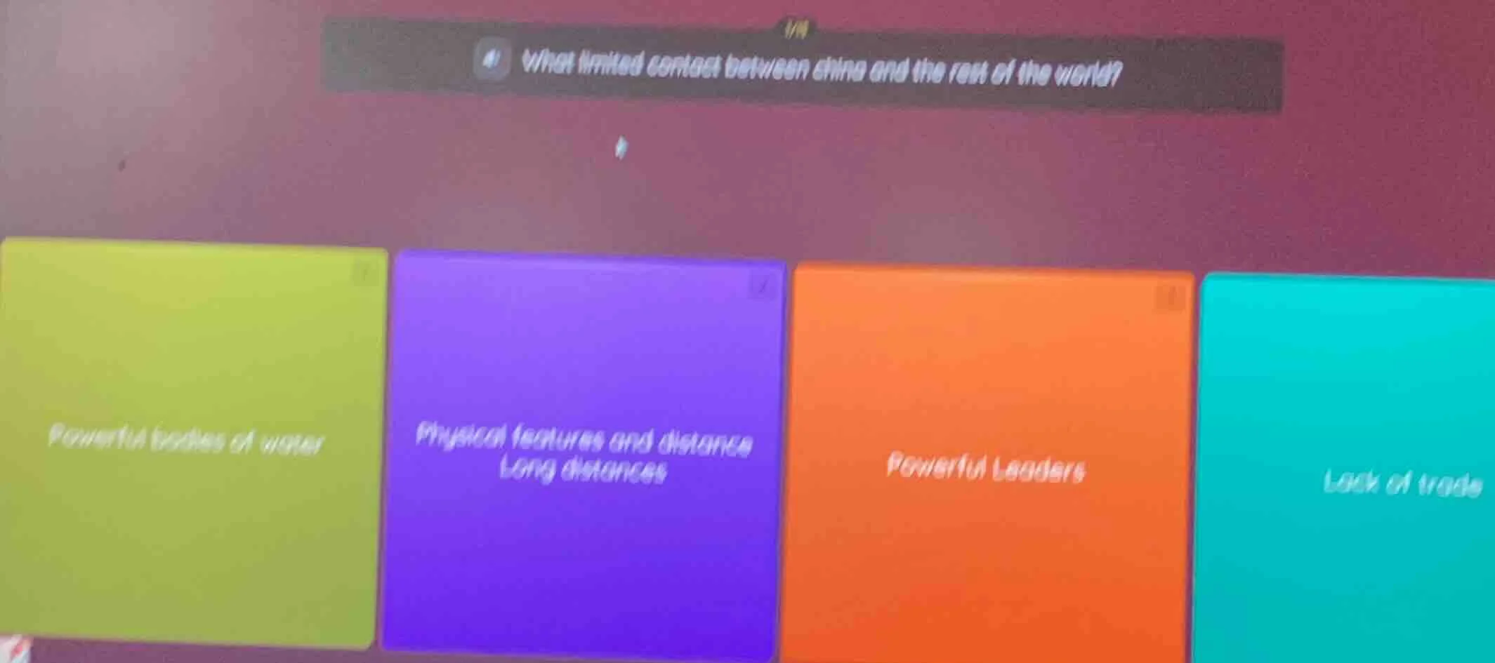 what limited contact between china and the rest of the world? powerful …