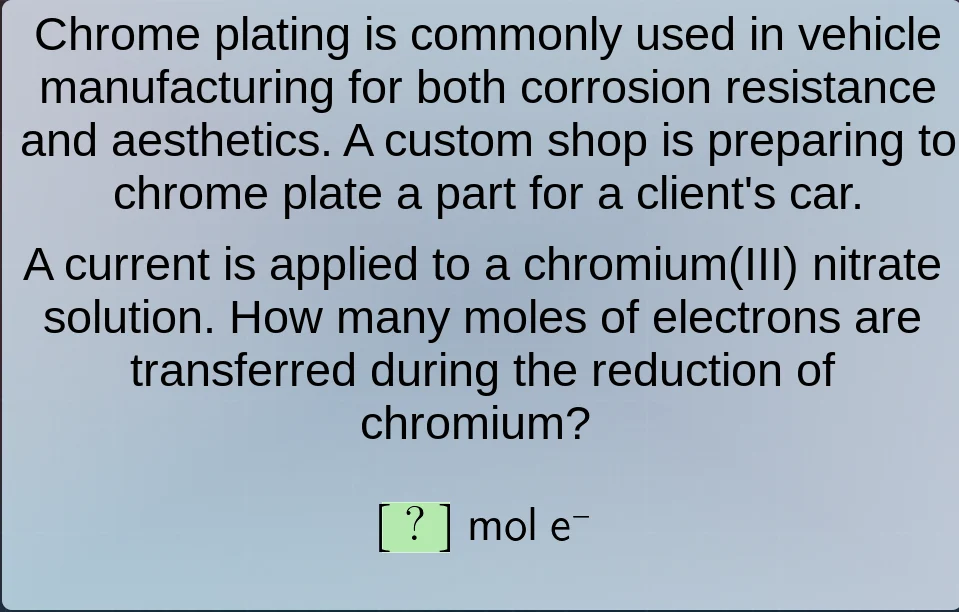 chrome plating is commonly used in vehicle manufacturing for both corro…