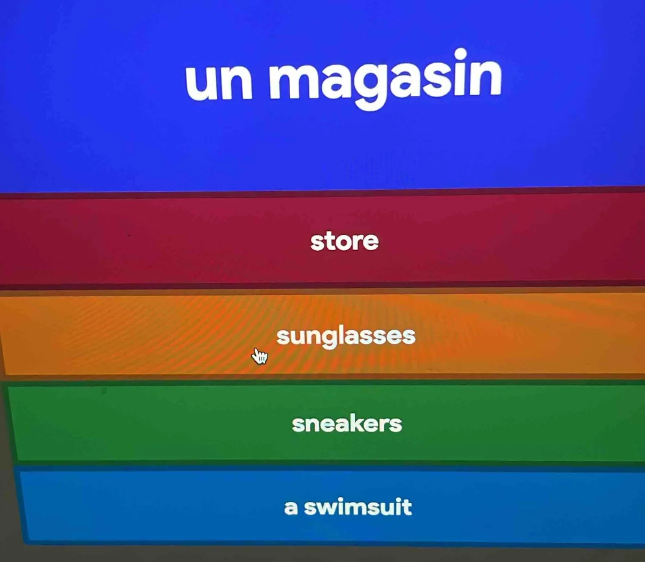 un magasin store sunglasses sneakers a swimsuit