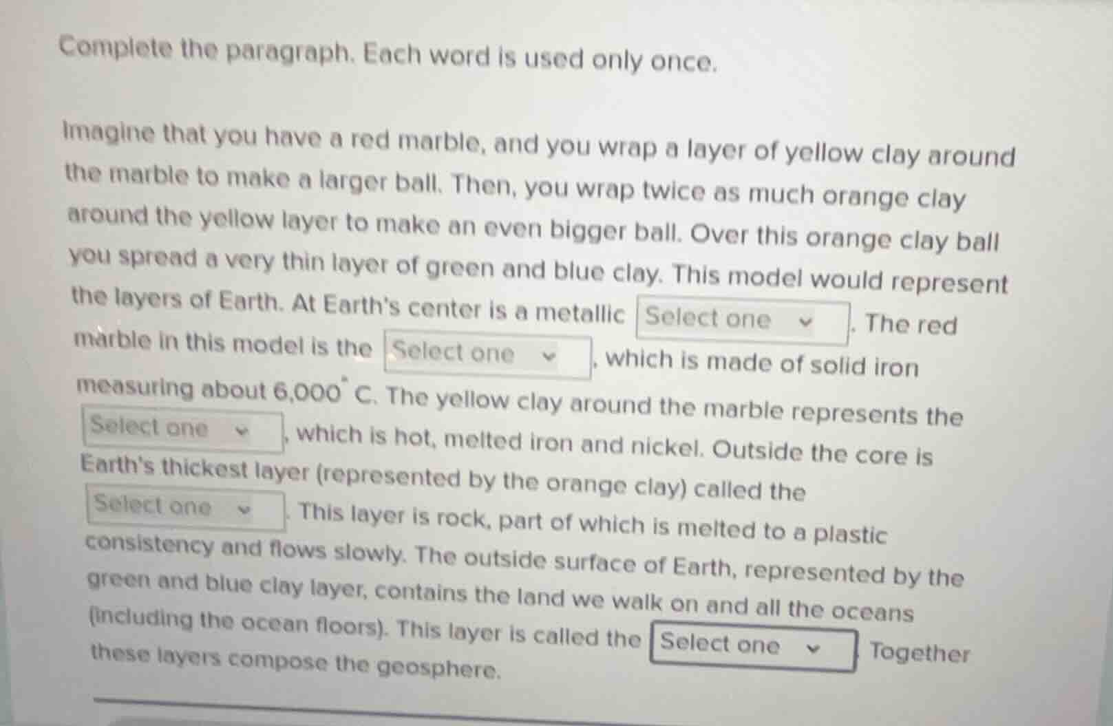 complete the paragraph. each word is used only once. imagine that you h…