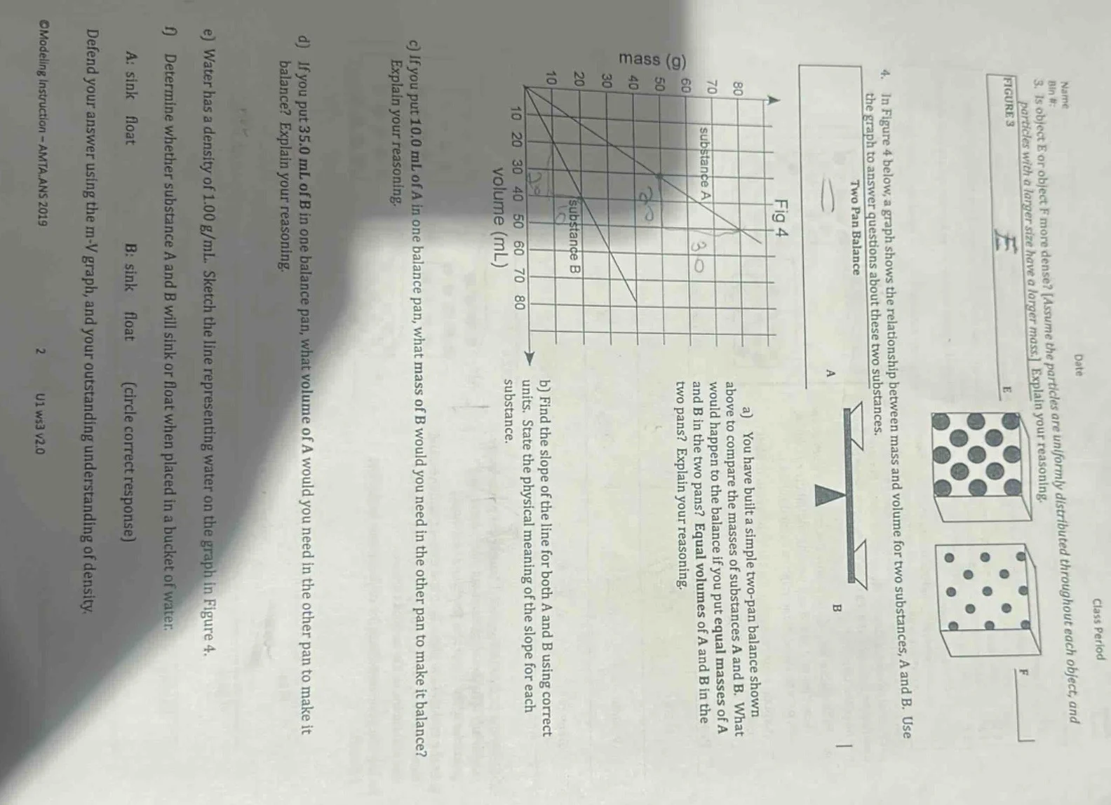 name: date class period 3. is object e or object f more dense? assume t…