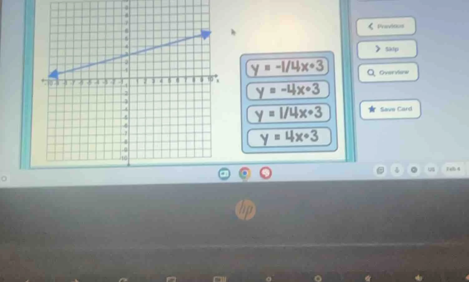 there is a coordinate grid with a line graph. on the right, there are f…
