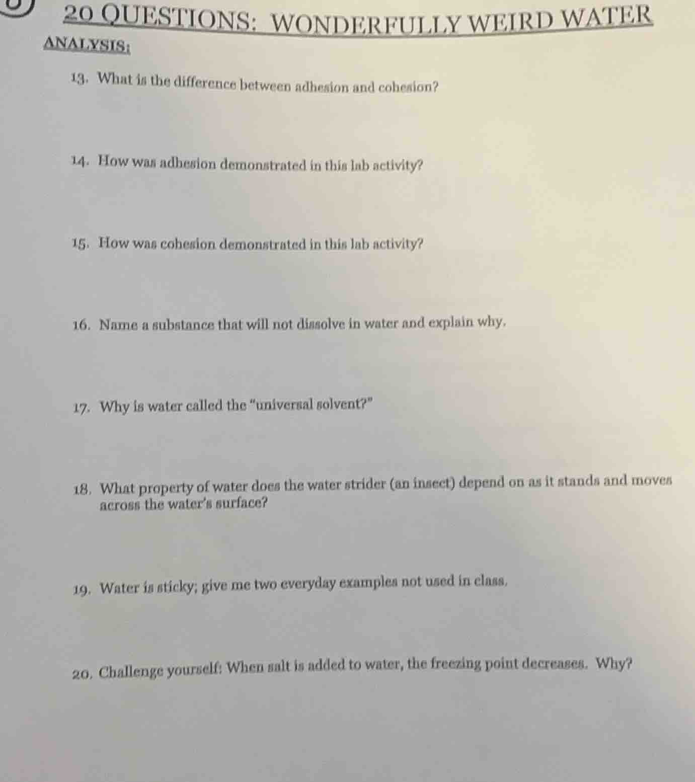 20 questions: wonderfully weird water analysis: 13. what is the differe…