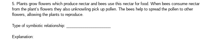 5. plants grow flowers which produce nectar and bees use this nectar fo…