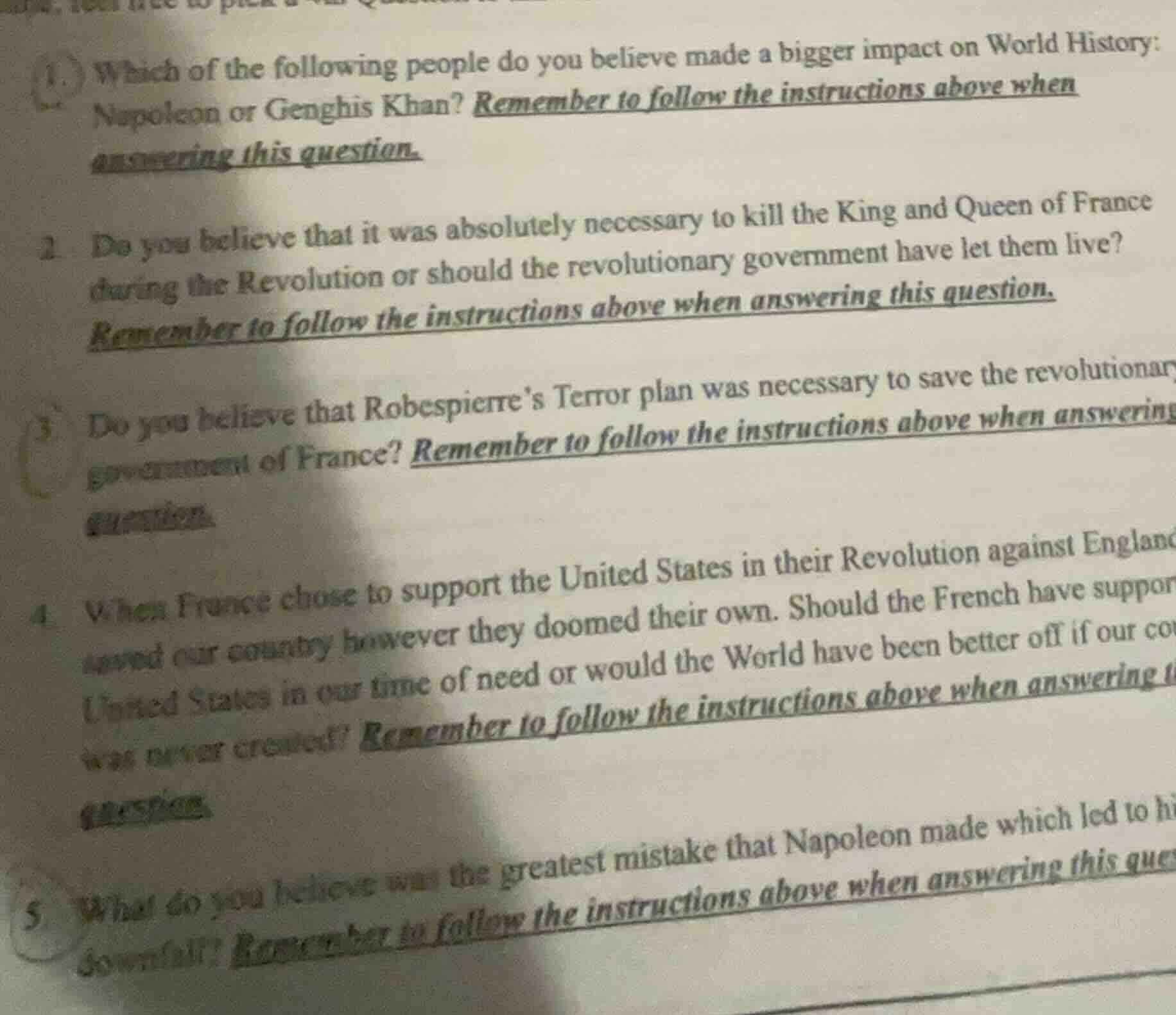 1. which of the following people do you believe made a bigger impact on…