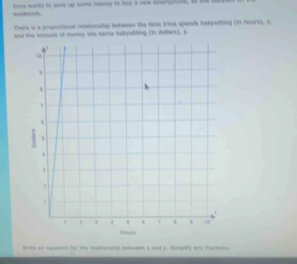 irma wants to save up some money to buy a new smartphone, so she babysi…