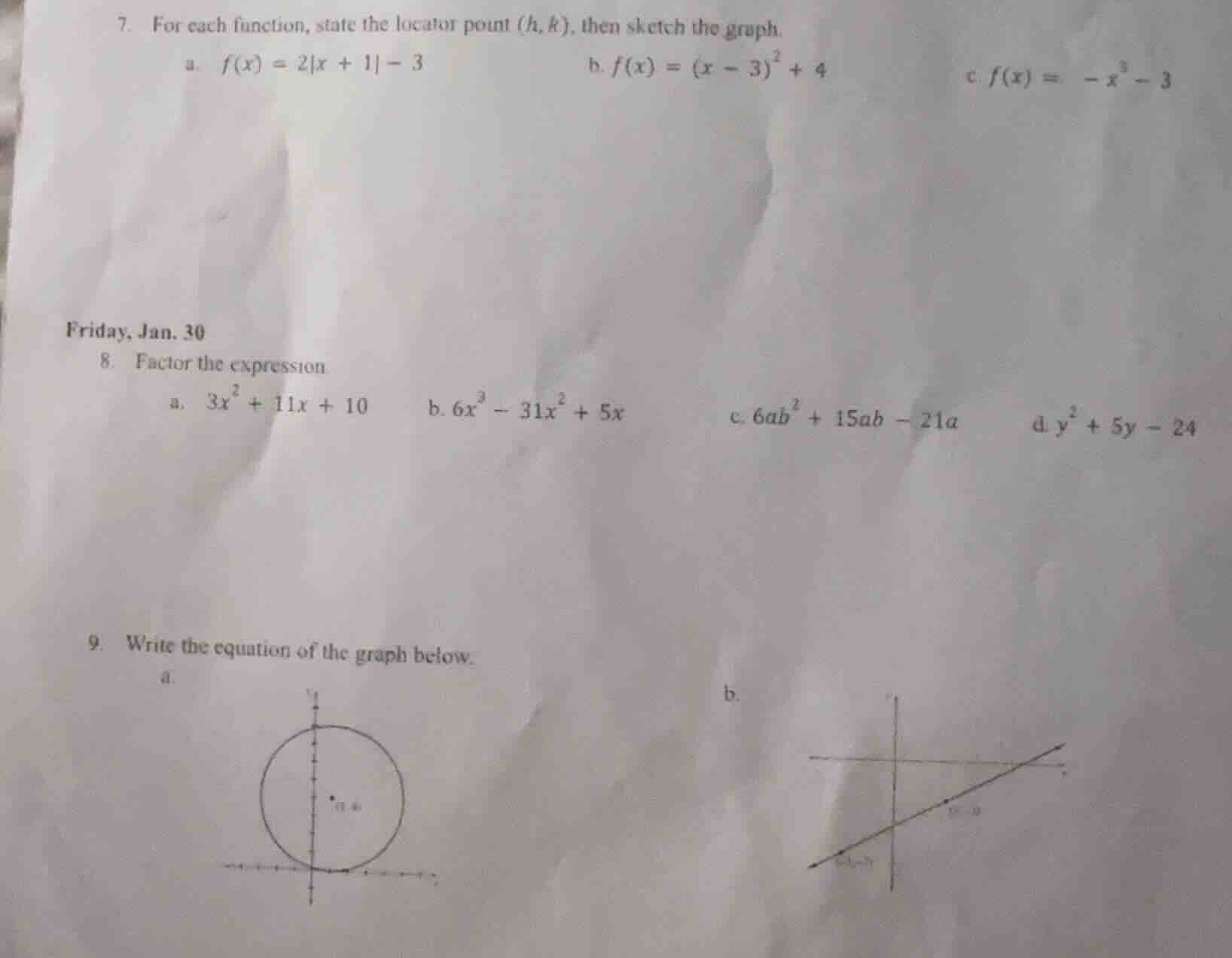 7. for each function, state the locator point (h,k), then sketch the gr…