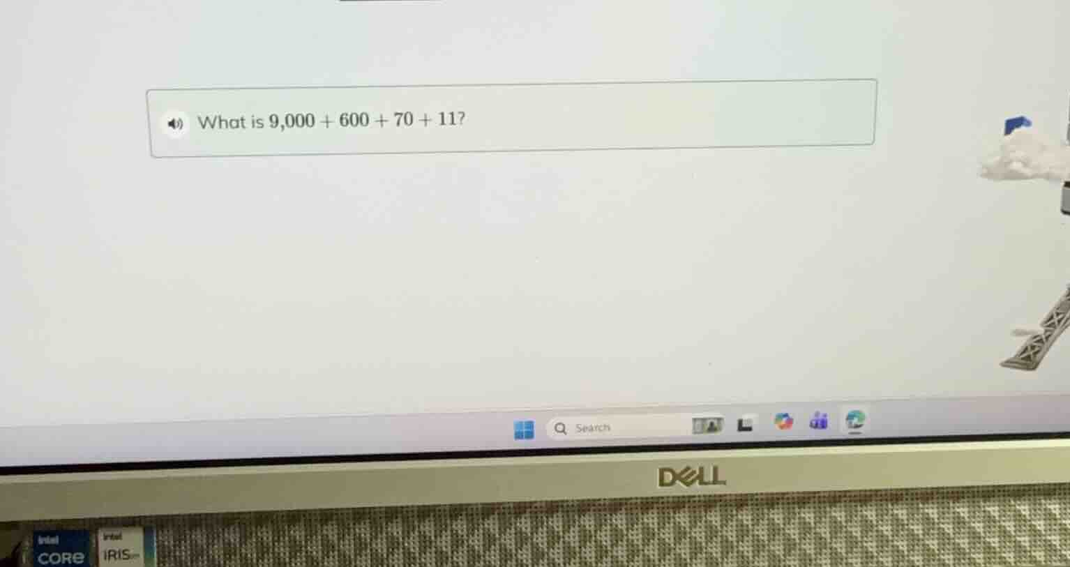 what is 9,000 + 600 + 70 + 11?