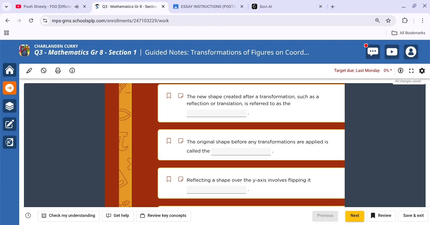 the new shape created after a transformation, such as a reflection or t…