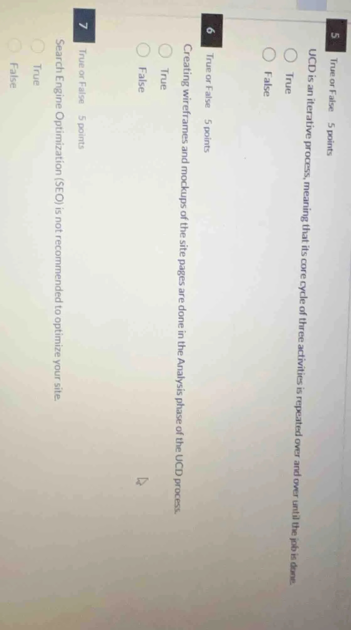 5 true or false 5 points ucd is an iterative process, meaning that its …