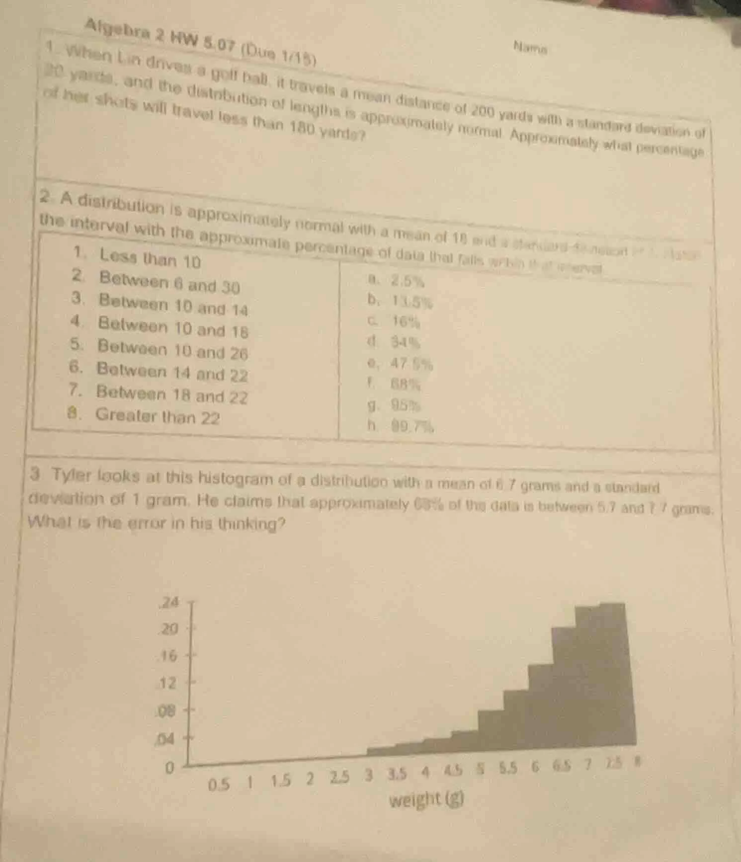 algebra 2 hw 5.07 (due 1/15) name 1. when lin drives a golf ball, it tr…