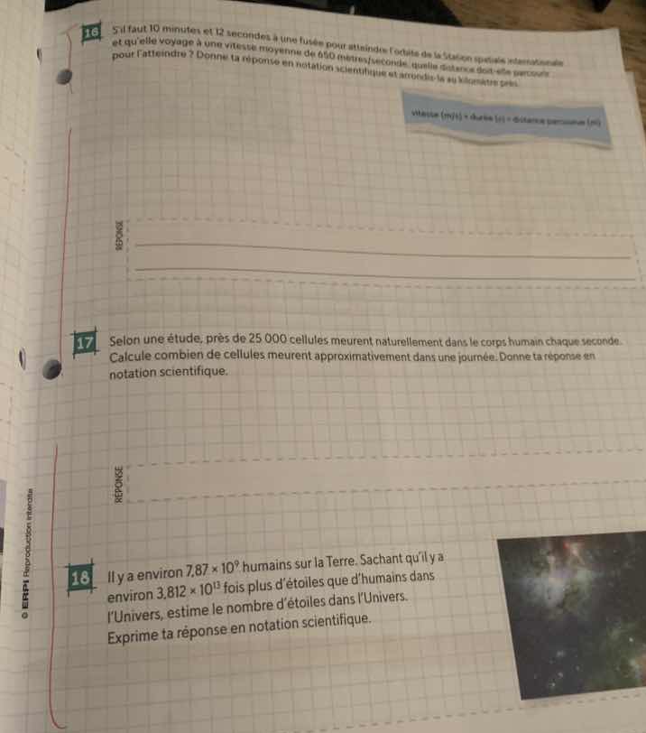 16 il faut 10 minutes et 12 secondes à une fusée pour atteindre lorbite…