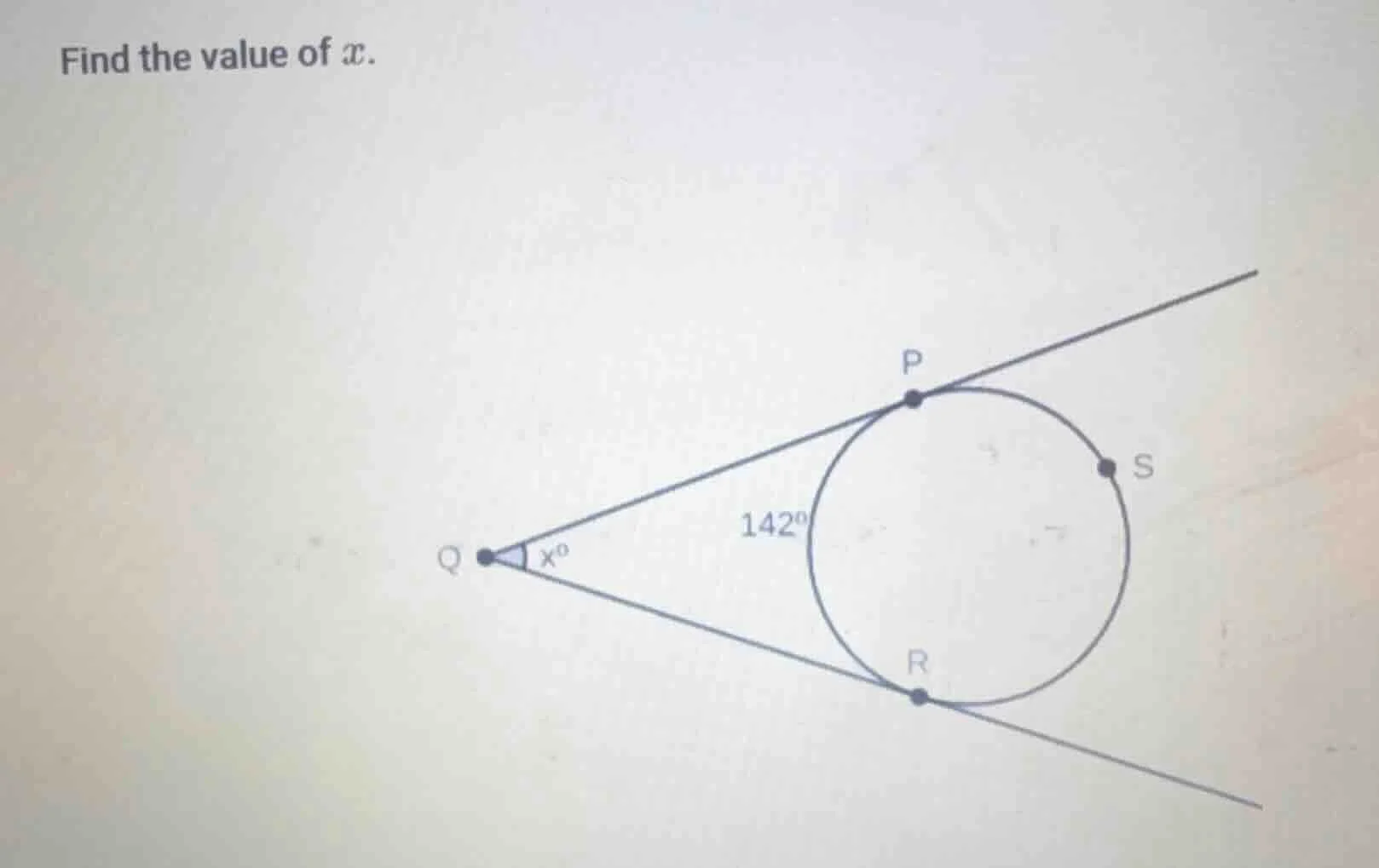 find the value of $x$.