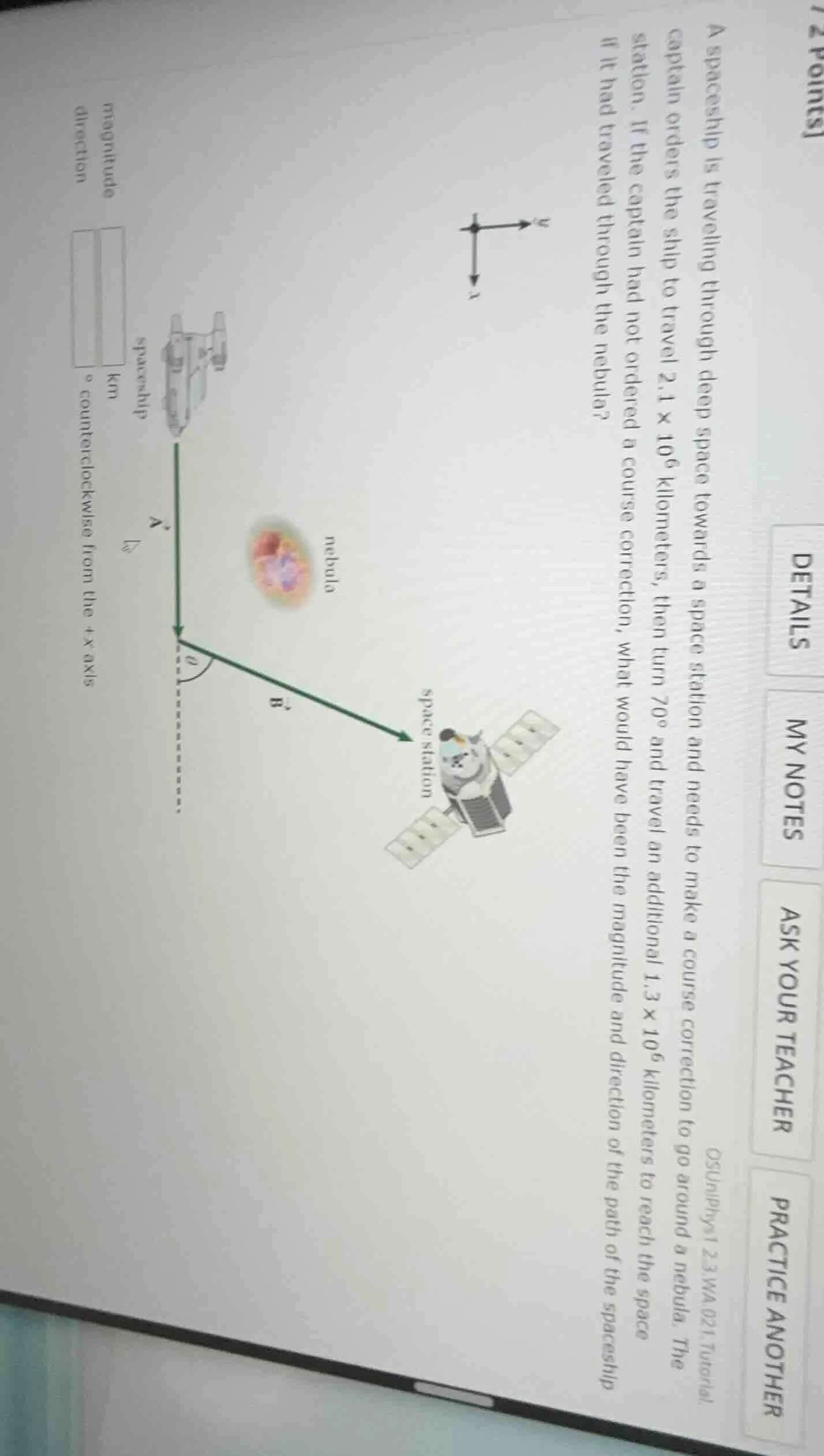 a spaceship is traveling through deep space towards a space station and…