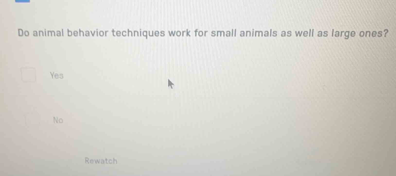 do animal behavior techniques work for small animals as well as large o…