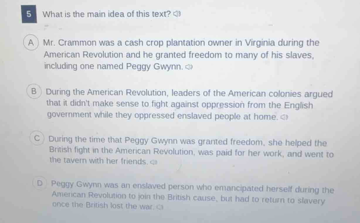 5 what is the main idea of this text? a mr. crammon was a cash crop pla…