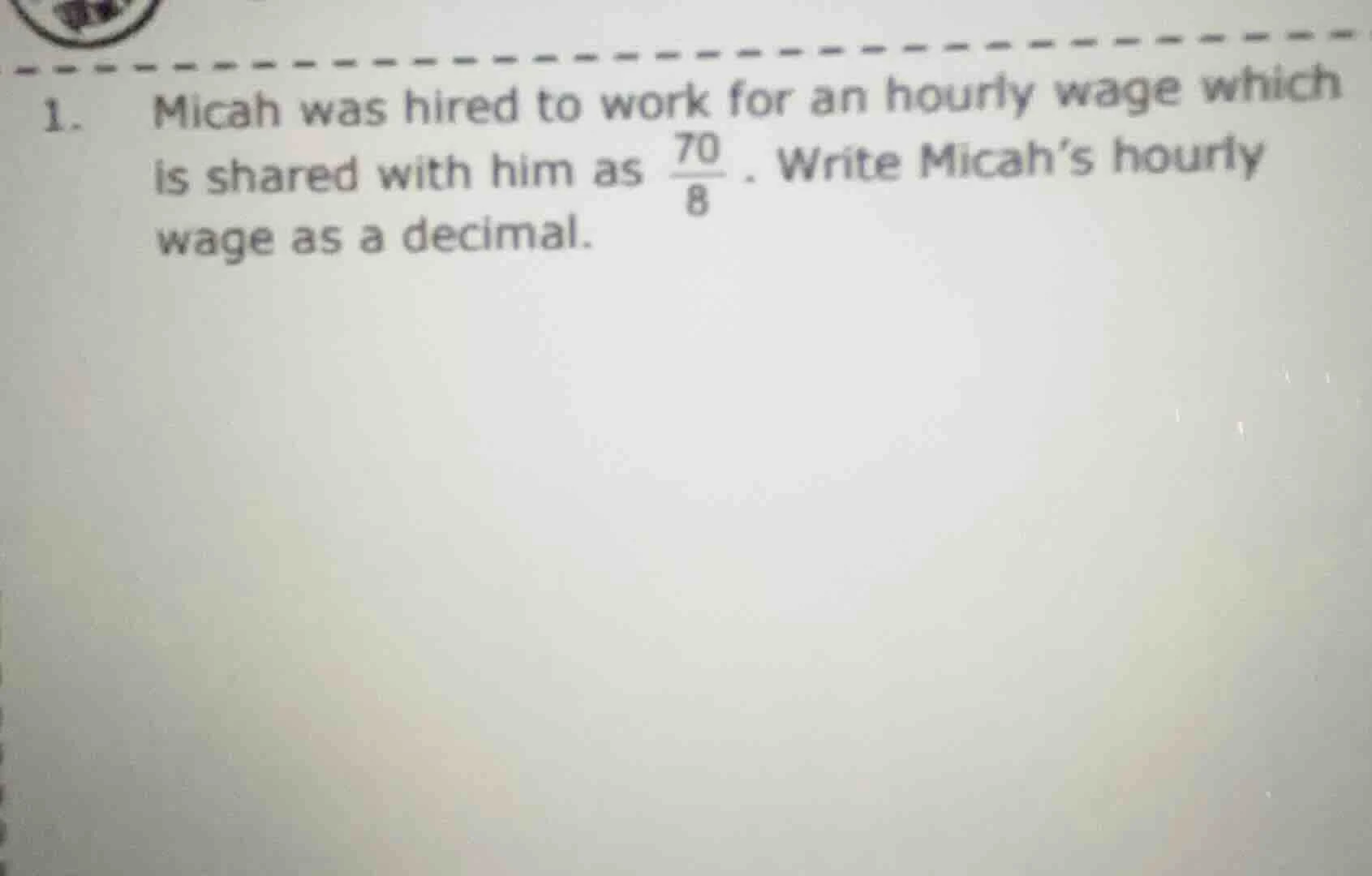 1. micah was hired to work for an hourly wage which is shared with him …