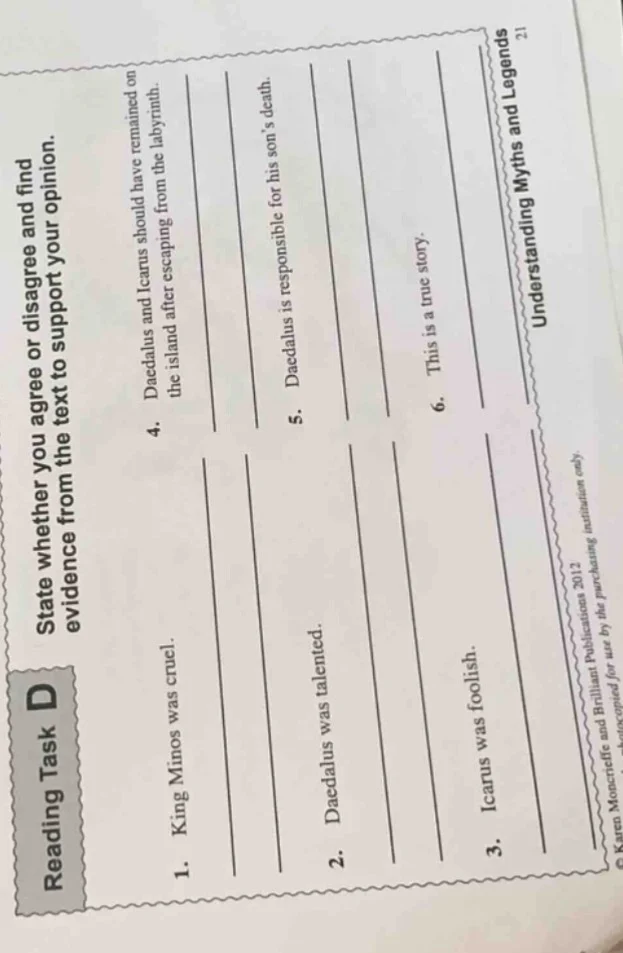 reading task d state whether you agree or disagree and find evidence fr…
