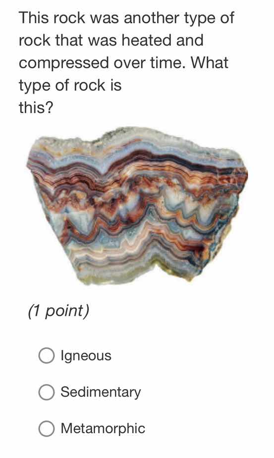 this rock was another type of rock that was heated and compressed over …
