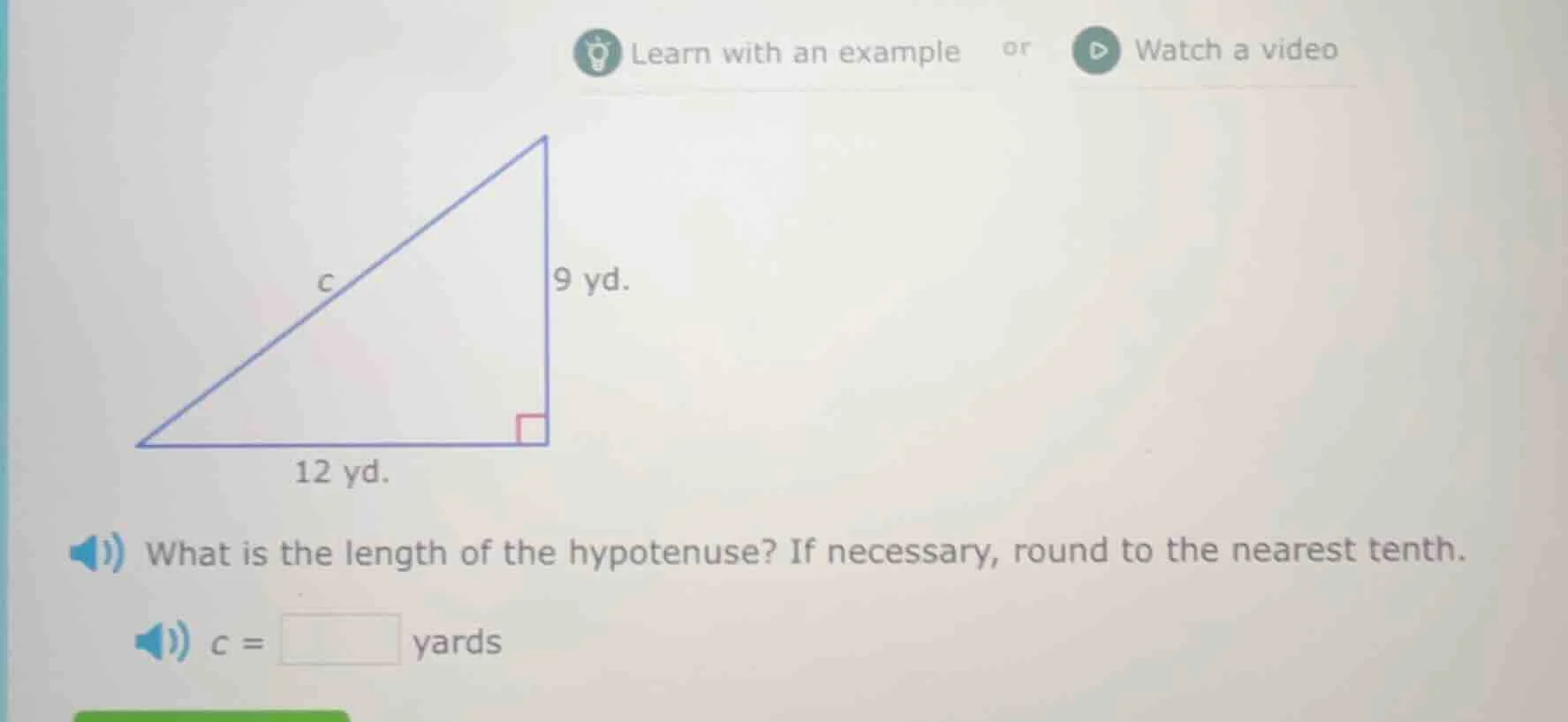 learn with an example or watch a video 9 yd. 12 yd. what is the length …