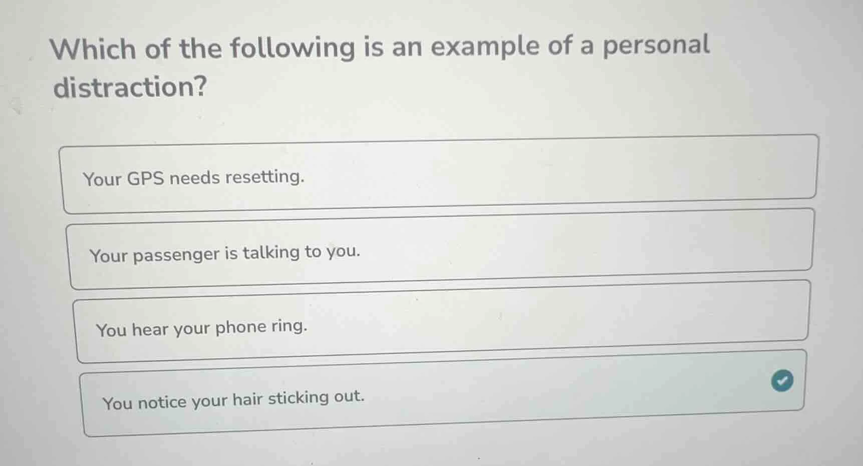 which of the following is an example of a personal distraction? your gp…