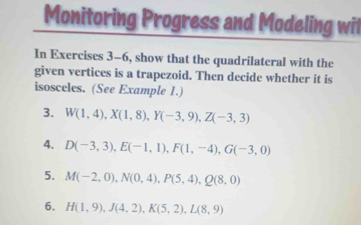 monitoring progress and modeling wit in exercises 3–6, show that the qu…