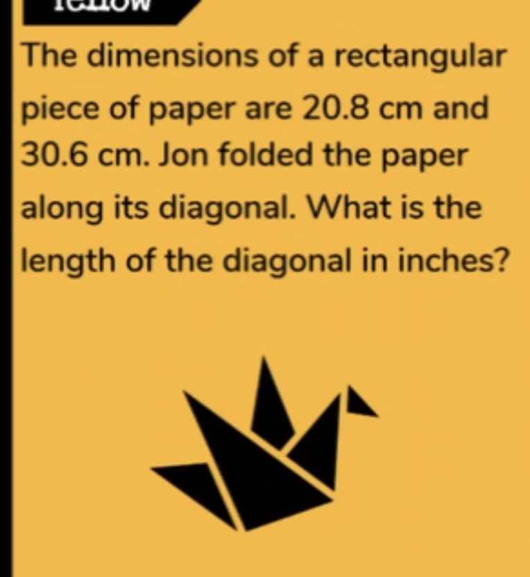 the dimensions of a rectangular piece of paper are 20.8 cm and 30.6 cm.…