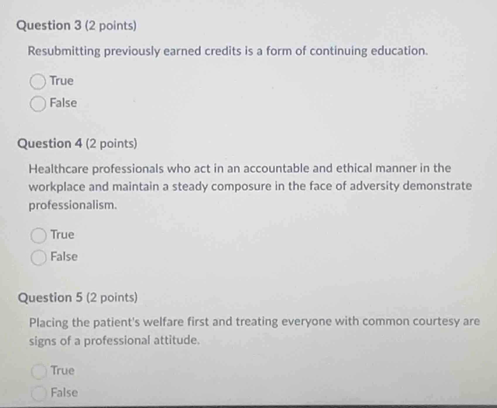 question 3 (2 points) resubmitting previously earned credits is a form …