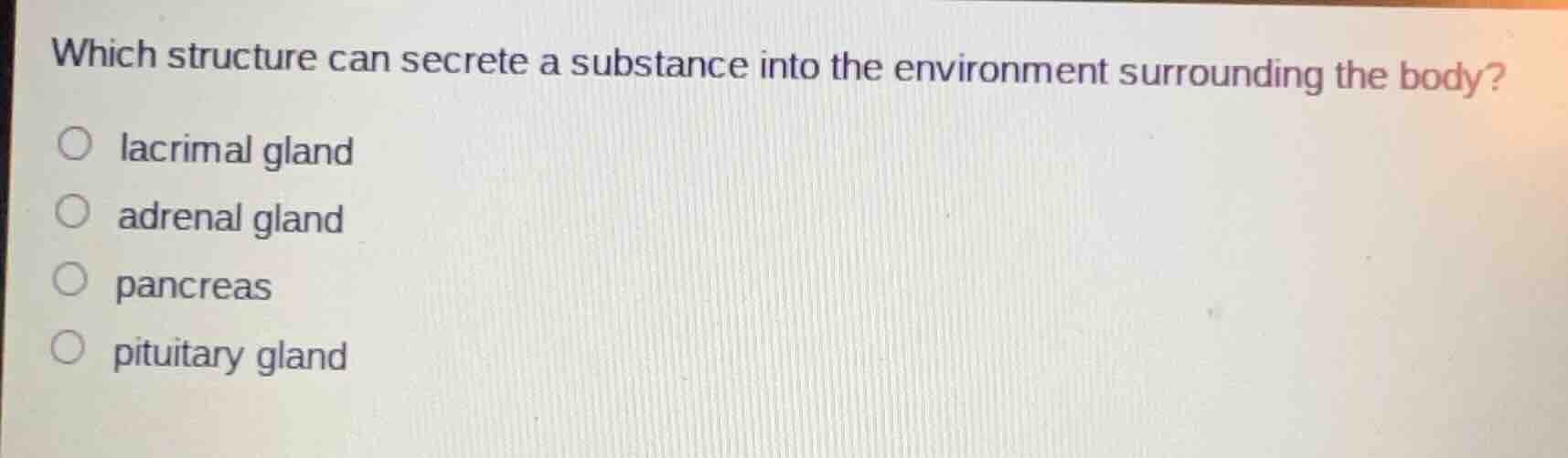 which structure can secrete a substance into the environment surroundin…