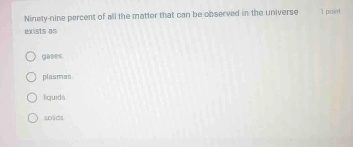 ninety - nine percent of all the matter that can be observed in the uni…