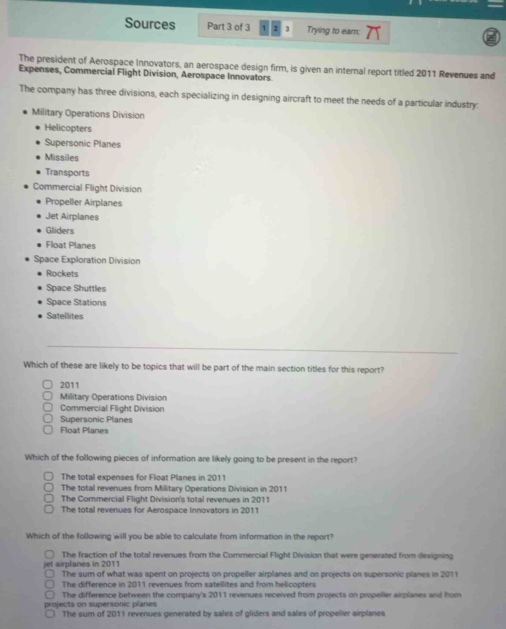 sources part 3 of 3 1 2 3 trying to earn: the president of aerospace in…