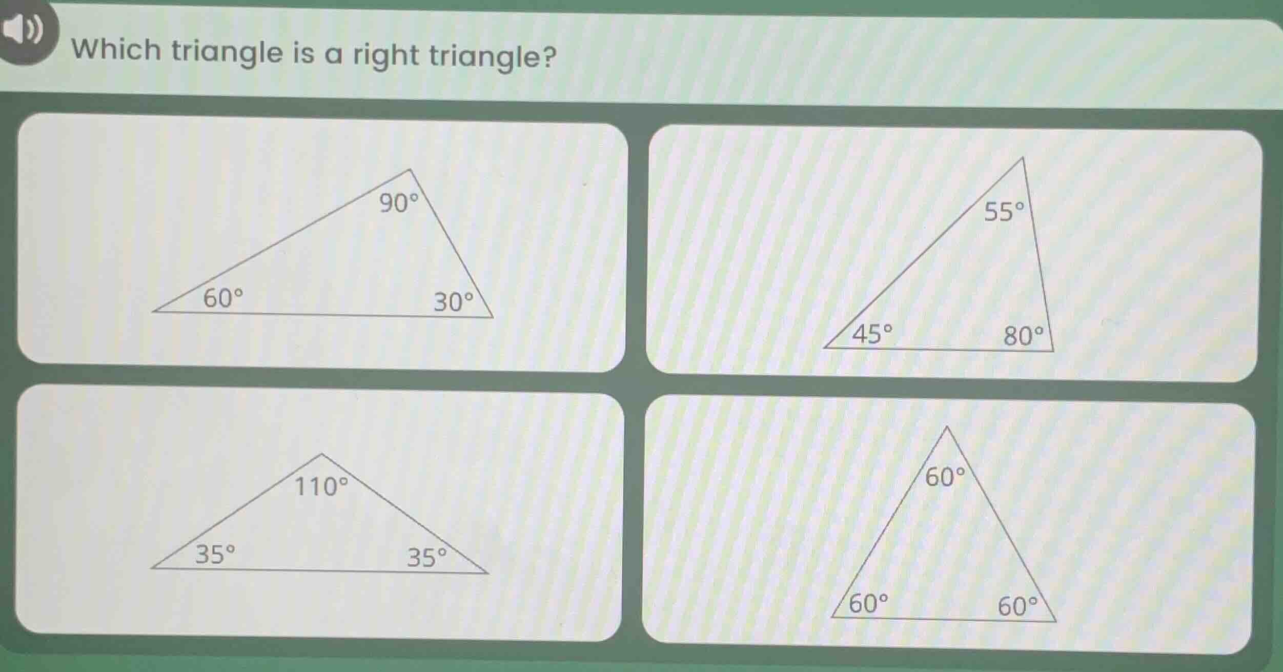 which triangle is a right triangle?